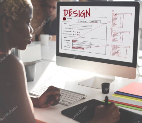 Progettazione grafica di un’insegna su computer
